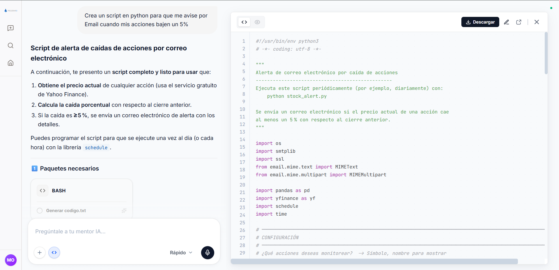 Mentor IA especializado en datos en el campus ProgramBI